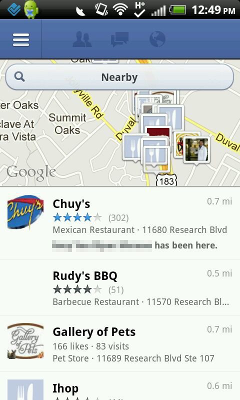 facebook nearby business listings