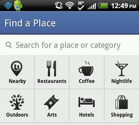 facebook nearby categories screen facebook nearby categories screen