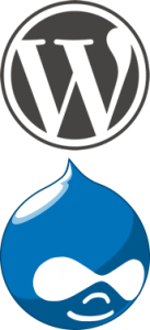 WordPress Drupal Logos