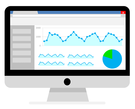 Computer screen displaying analytics tracking information.