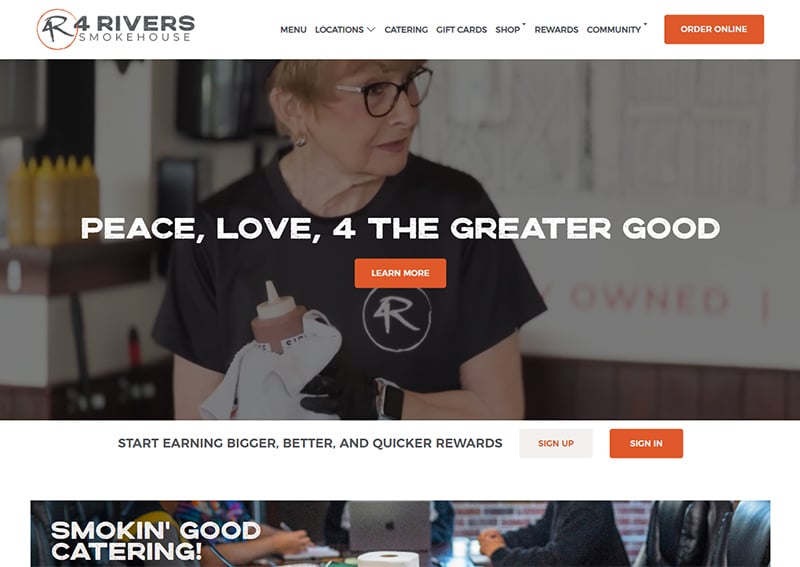 4 Rivers Smokehouse Web Design