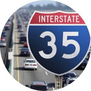 I35 traffic in Austin, Texas