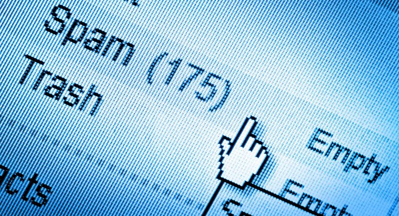 spam email folder in browser