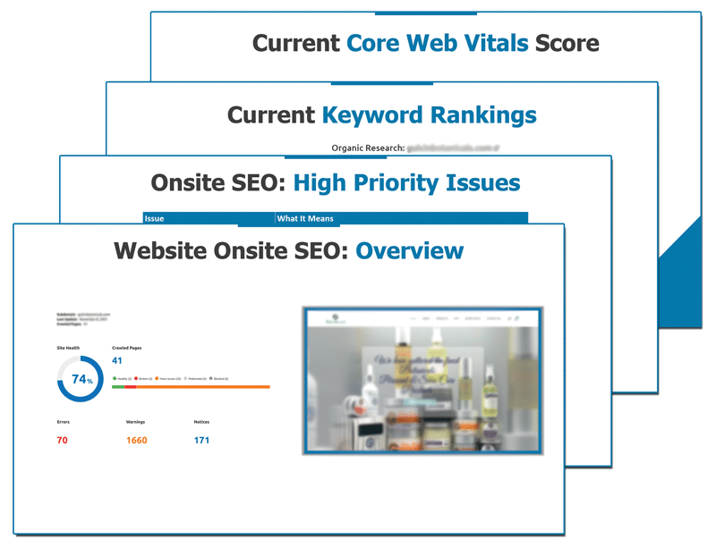 website audit slides stack
