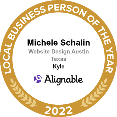 Alignable Local Business Person of the Year award badge