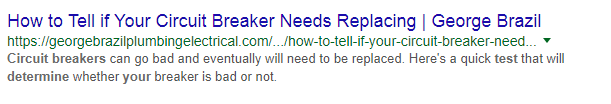 what seo looks like in search engines for pages and posts