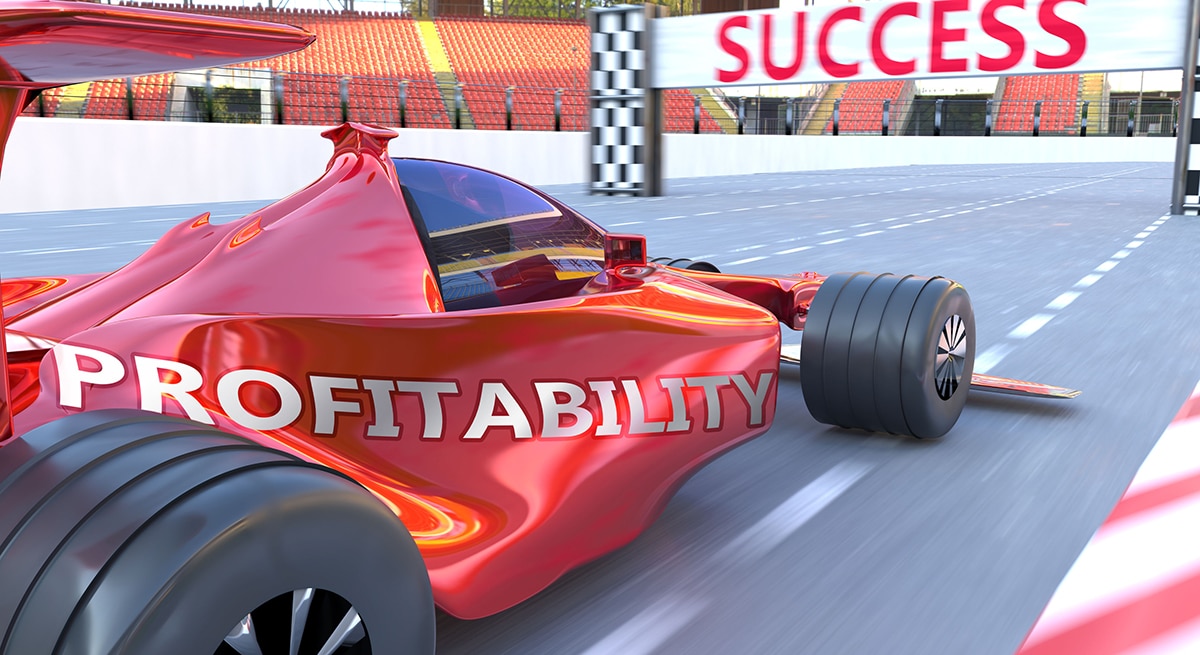 f1 race car racing towards success illustrating a high performing website